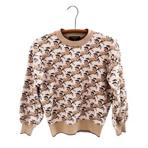 Ann Taylor Petites Horse Pony Print Knit Sweater XXS
